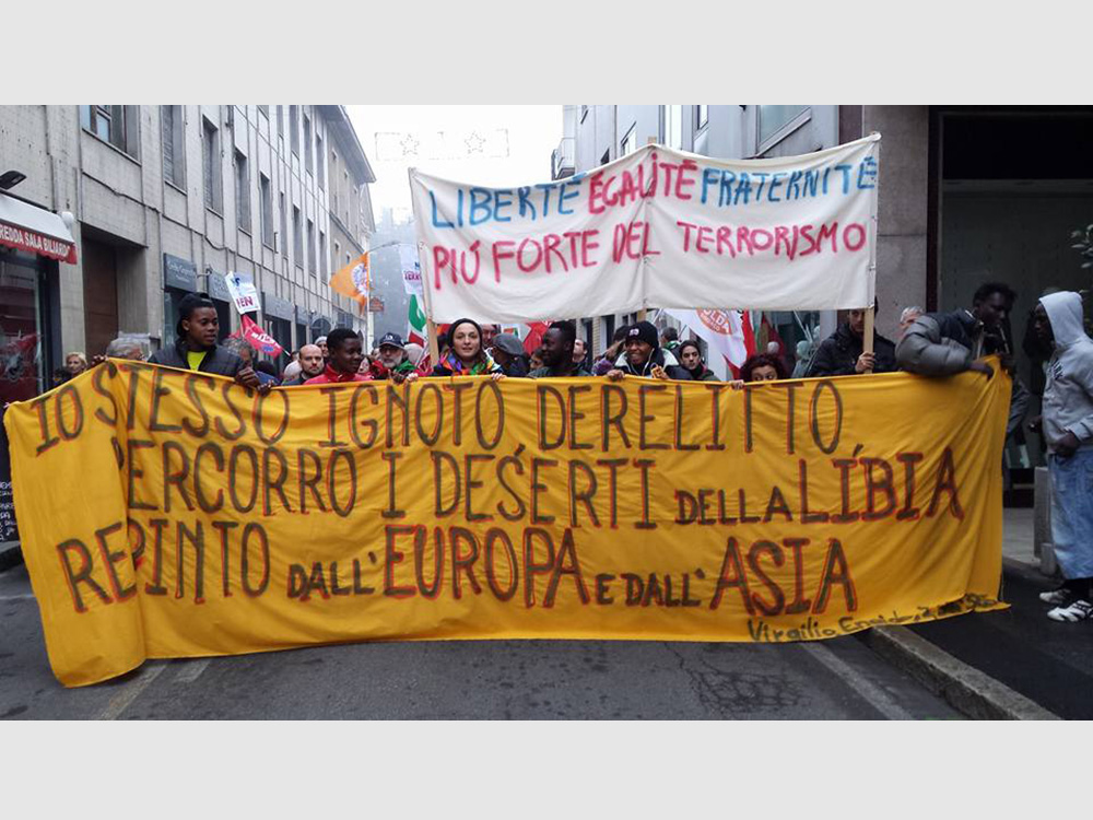 foto Momenti del corteo che si è mosso da Cesano Maderno a Limbiate